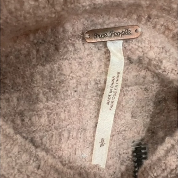 Free People Wool & Linen Arctic Fox Zip Back Sweater Small - Picture 2 of 9